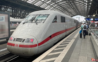 High-speed ICE1 train from Cologne to Berlin
