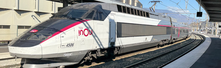 TGV train from Paris to Milan about to leave Paris Gare de Lyon