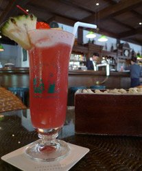 A Singapore Sling at Raffles Long Bar