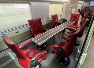 Executive class meeting room on a Frecciarossa 500