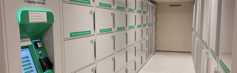 Helsinki station luggage lockers courtesy of Matt Aylmer