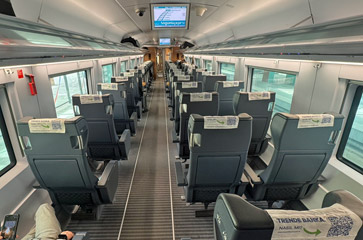 1st class seats on a YHT of the Siemens Velaro type